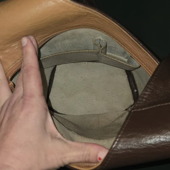 Cover B German Brown Leather Backpack Purse - Picture 16 of 16